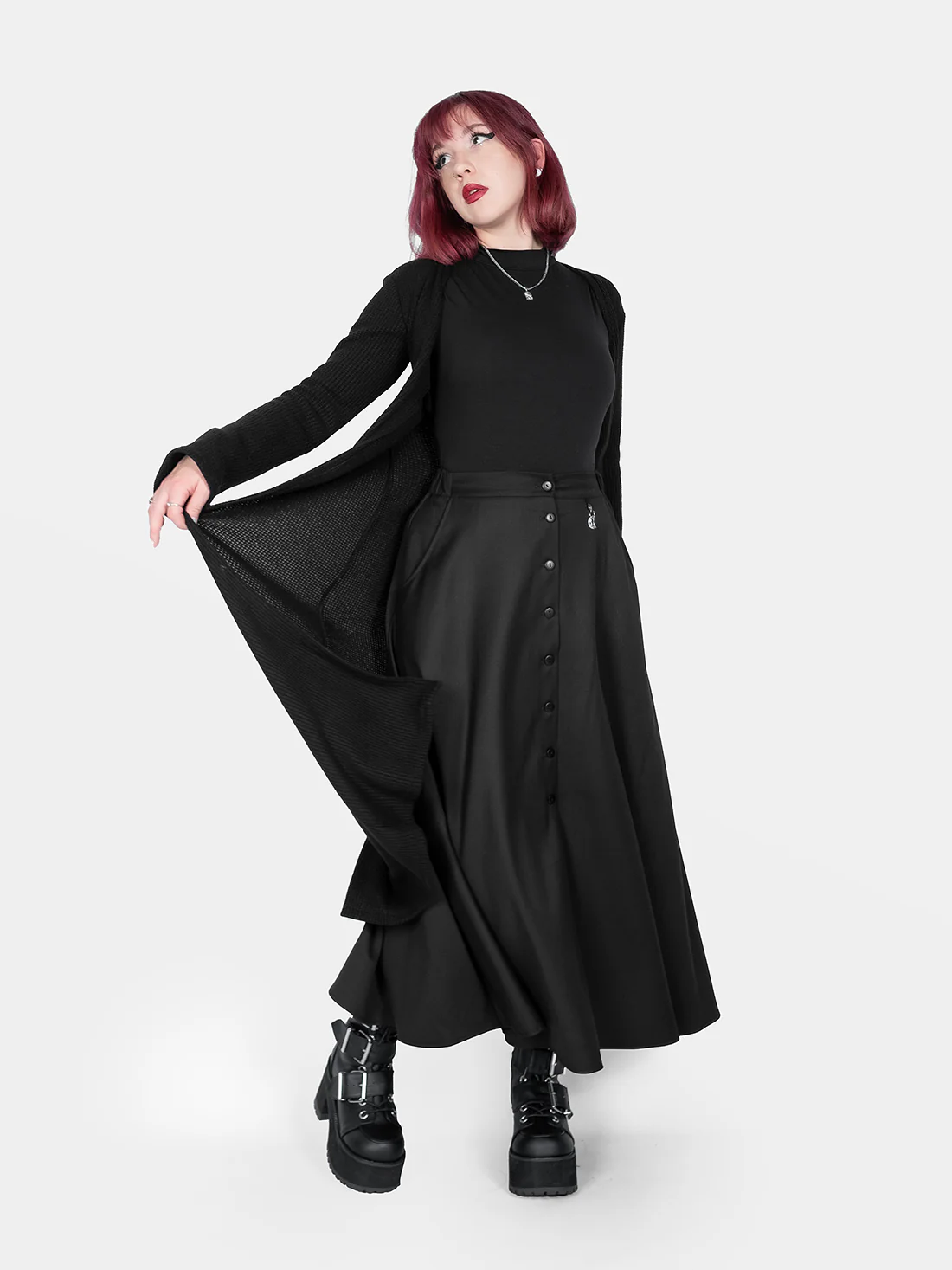 Spódnica maxi na guziki Beatrice - Image 15