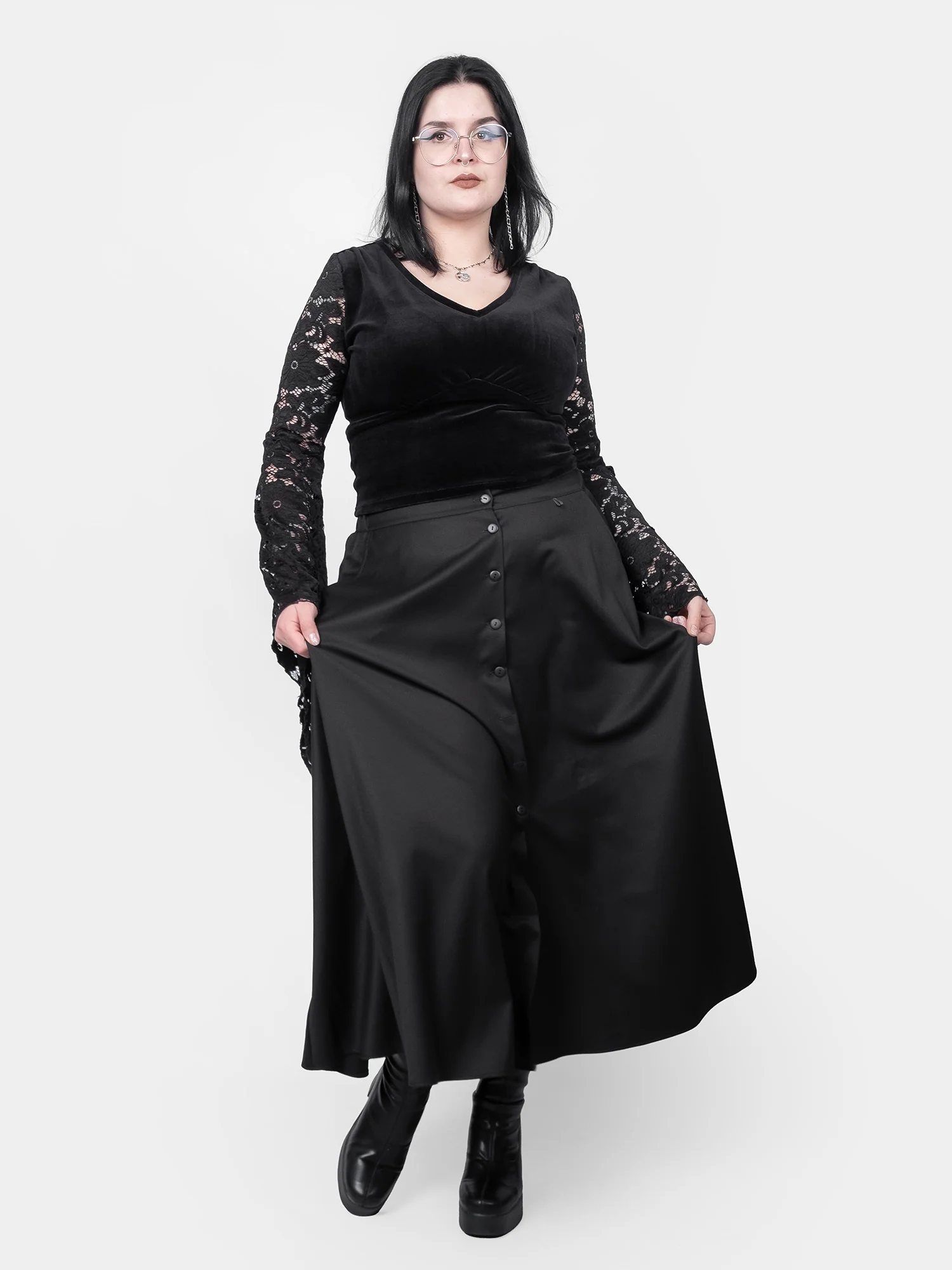Spódnica maxi na guziki Beatrice - Image 21