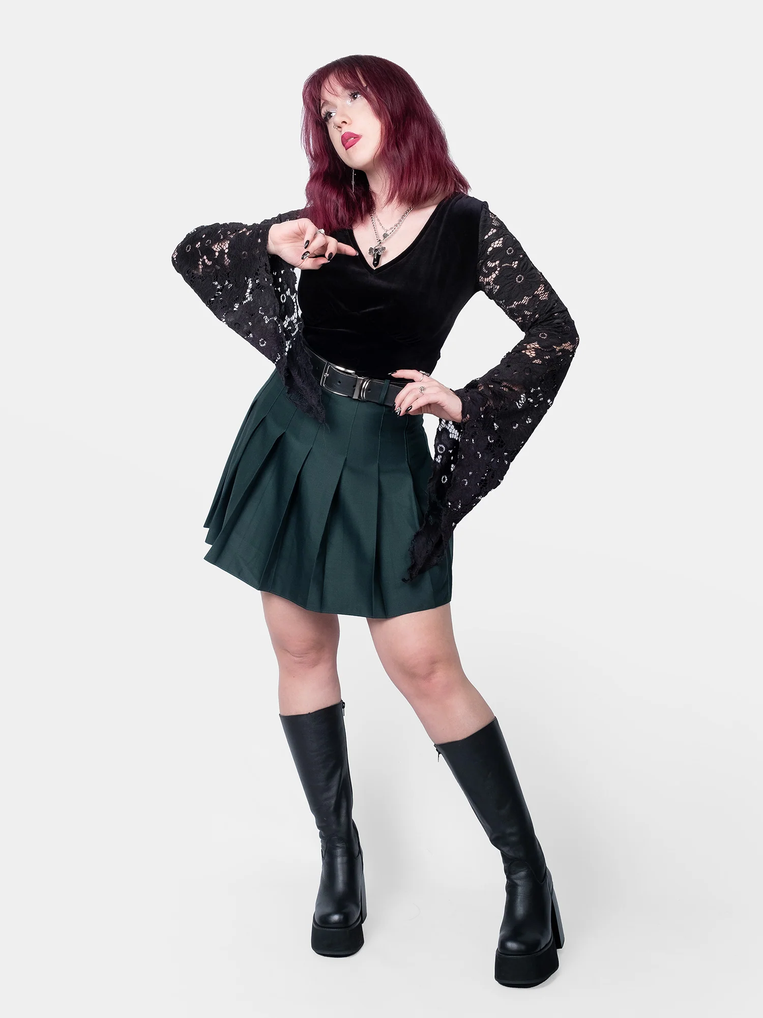 Ciemnozielona tennis skirt - Image 6