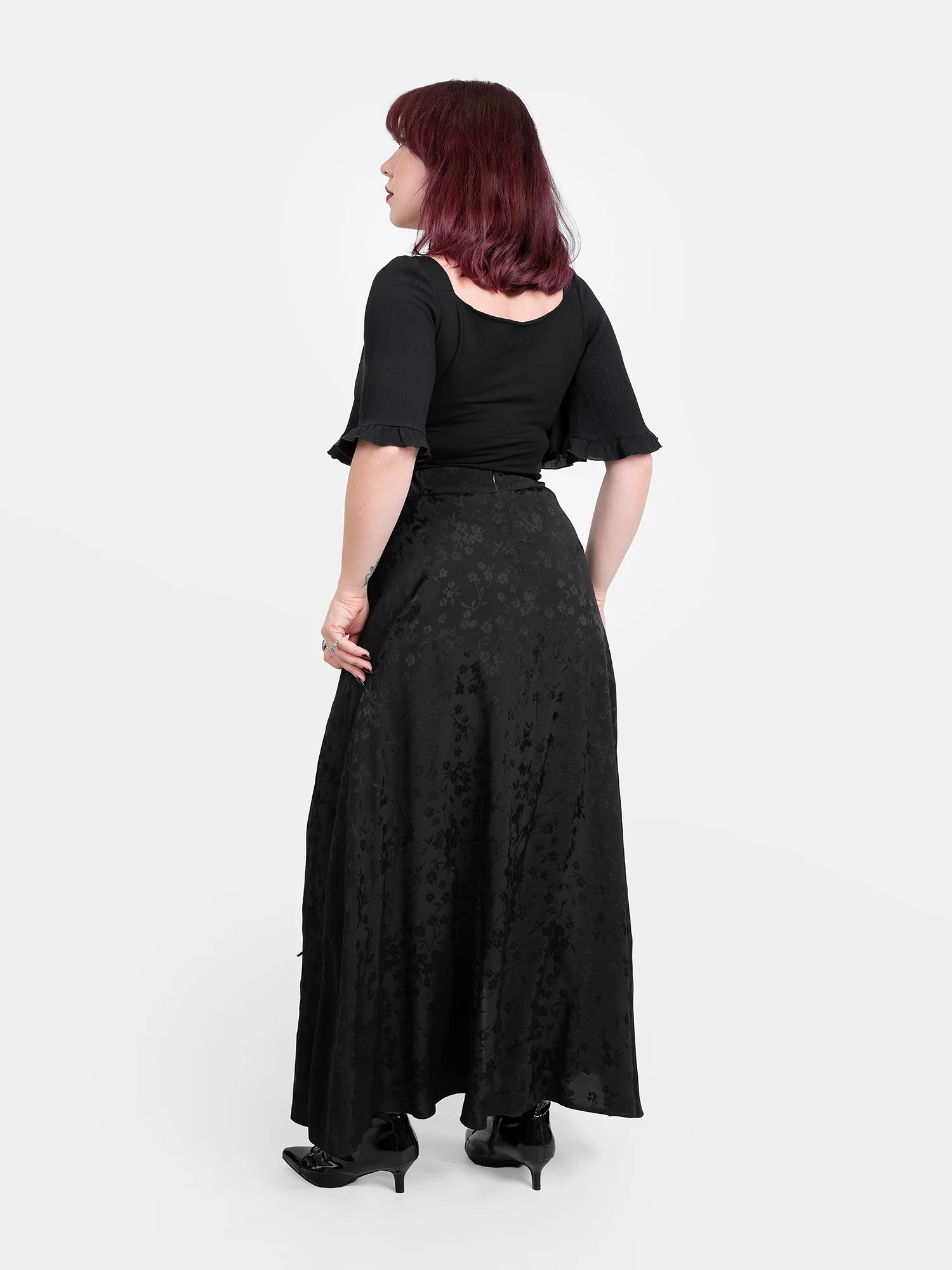 Żakardowa spódnica maxi z wycięciami Eerie - Image 14