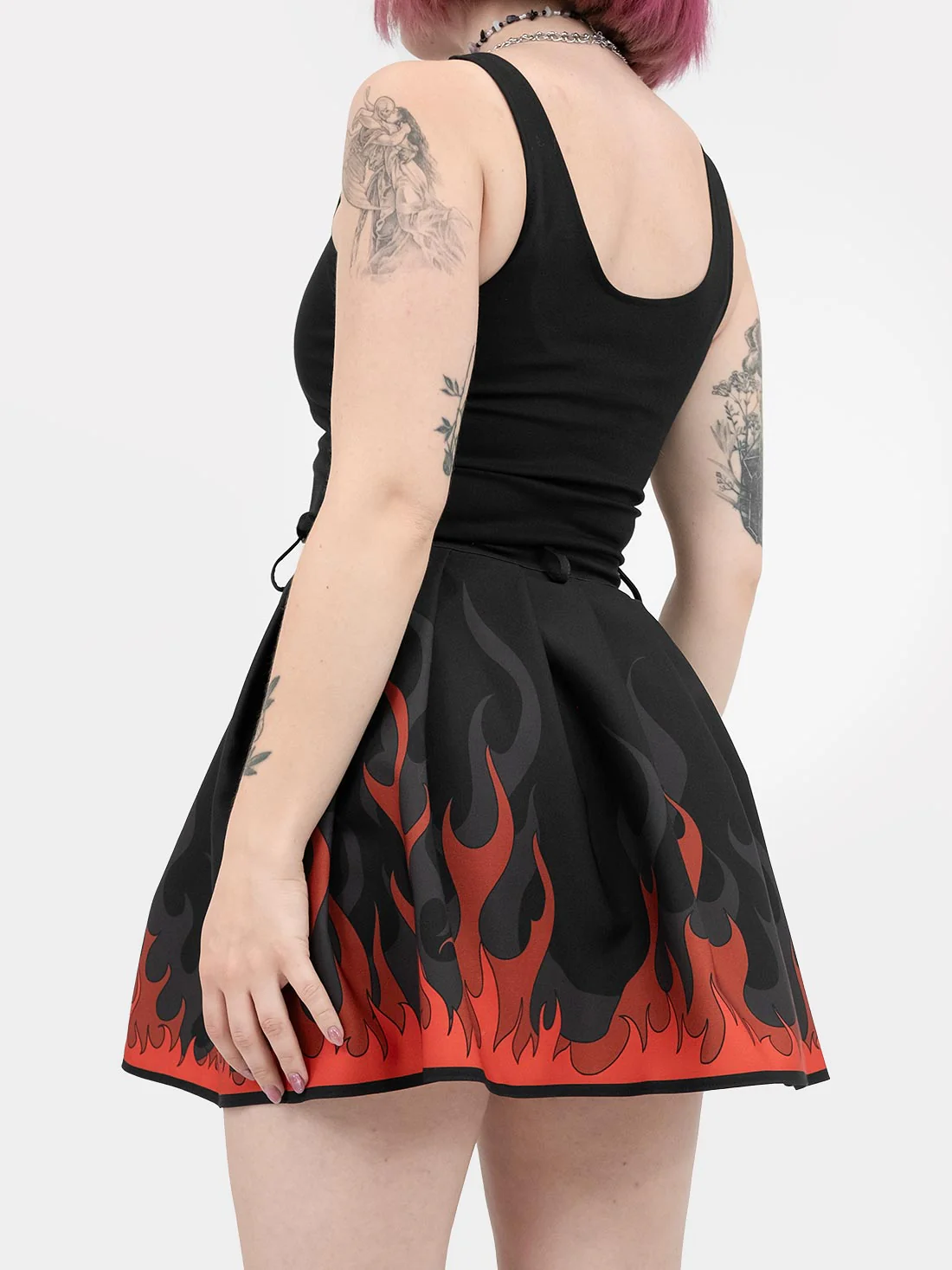 Ember Plisowana spódnica w płomienie - Image 13