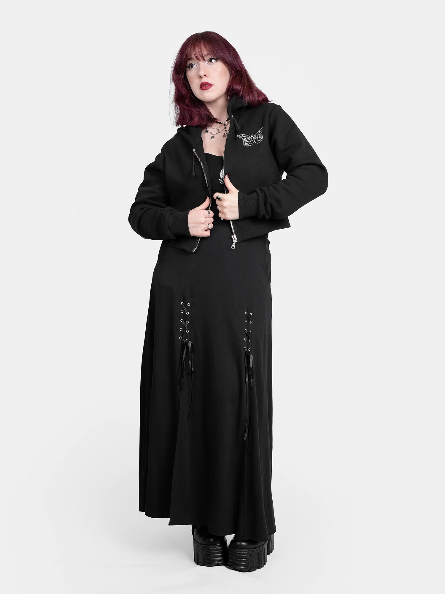 Krótka bluza z haftem Gloom - Image 5