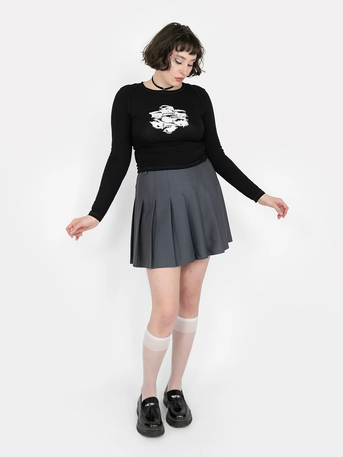 Szara tennis skirt ze szlufkami - Image 7