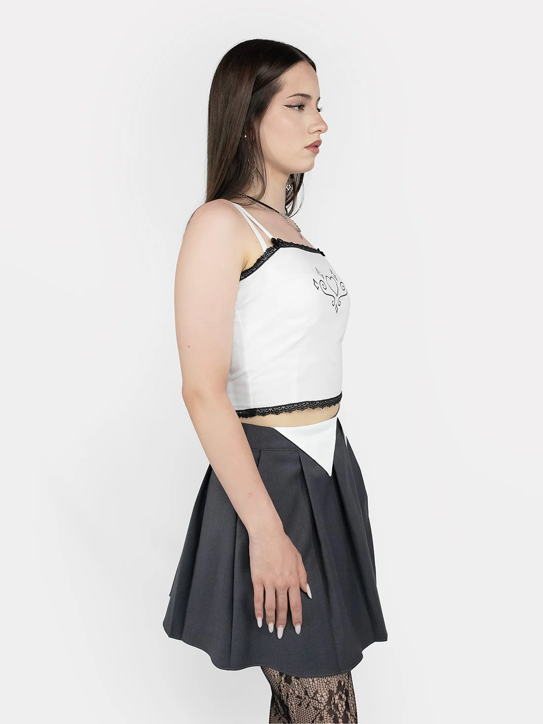 Biały top z koronką Molly - Image 5