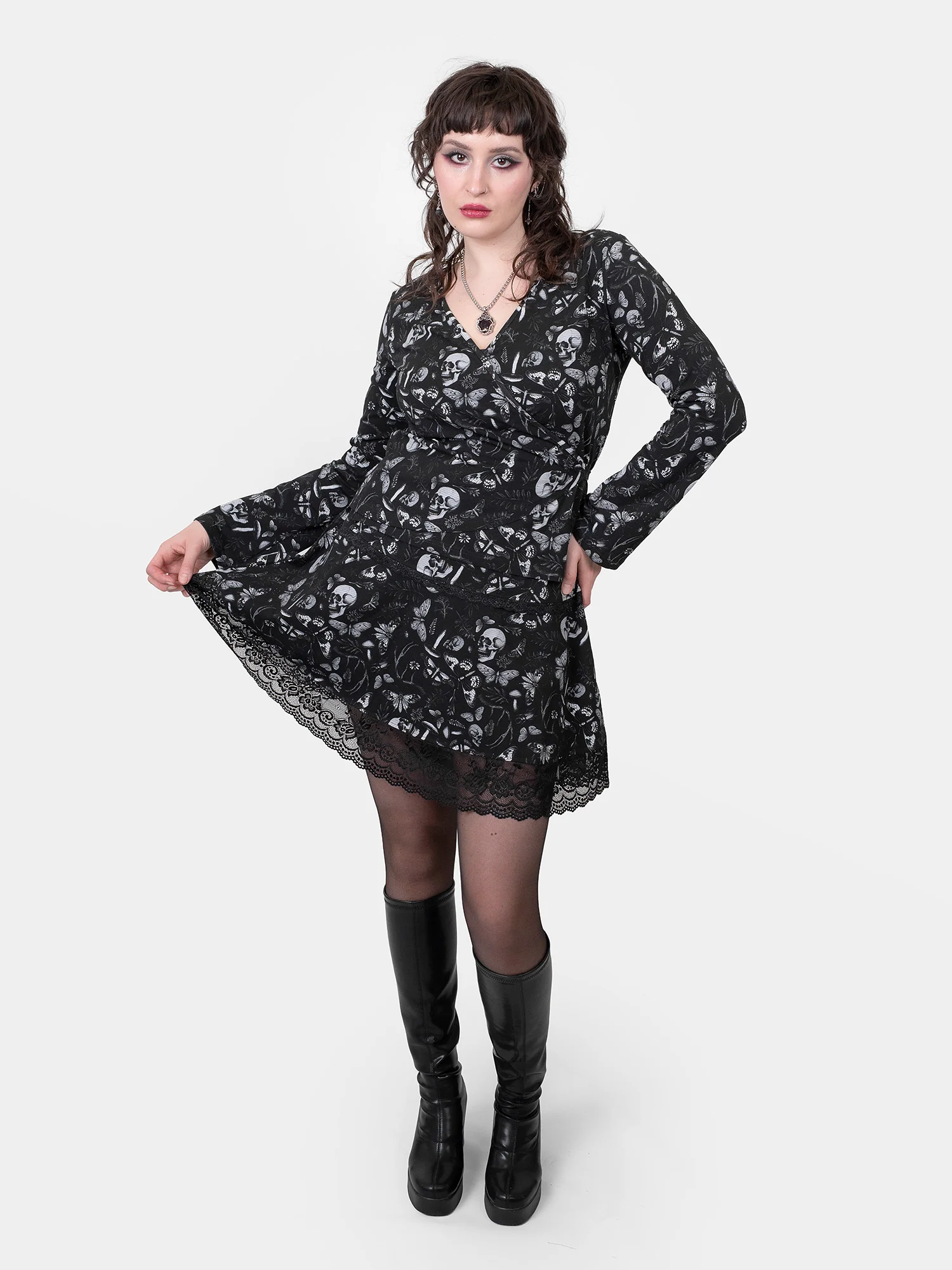 Bluzka wrap z rozszerzanymi rękawami Moonveil - Image 8