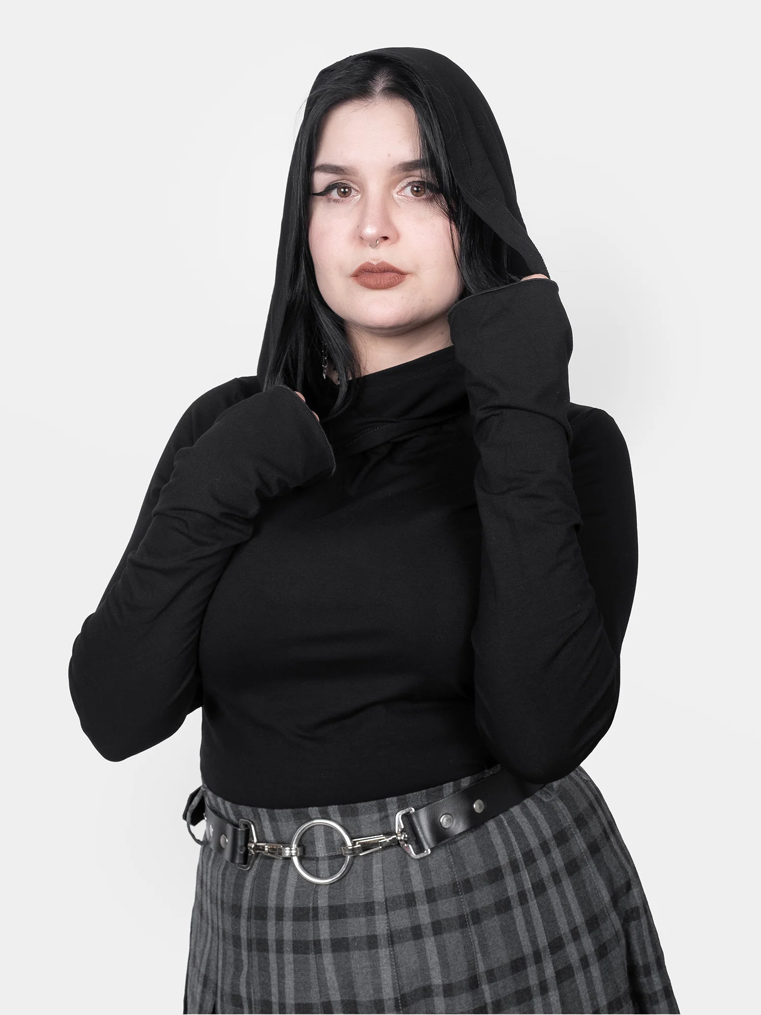 Bluzka z kapturem Noire - Image 4