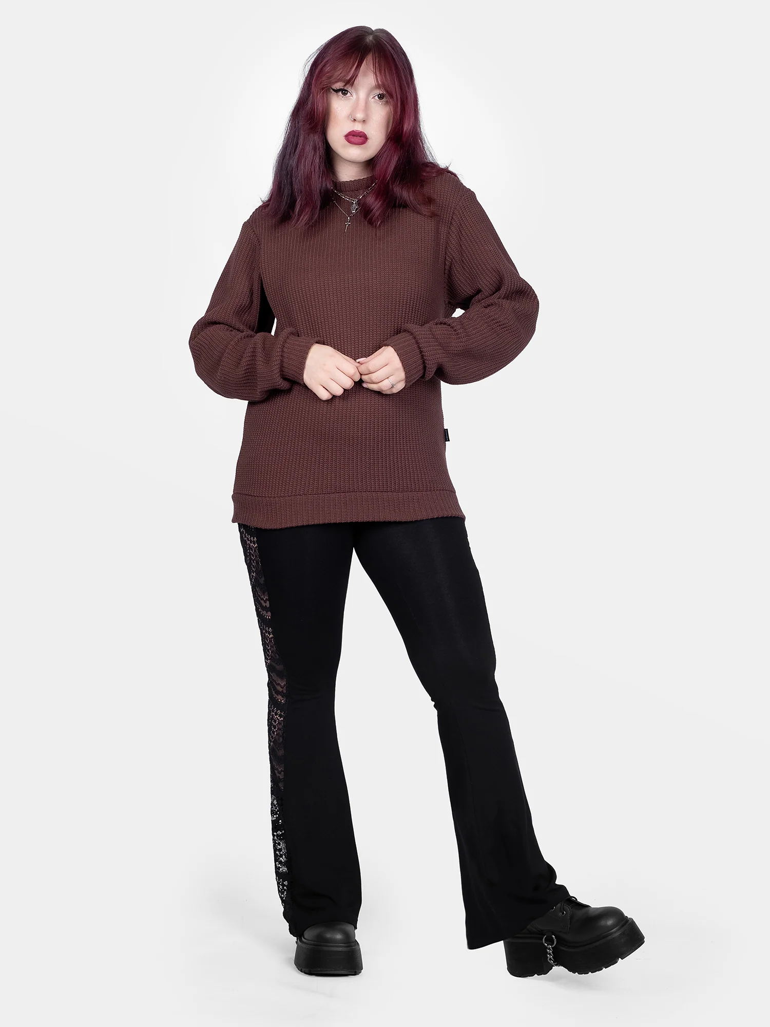 Brązowy sweter Omen - Image 4
