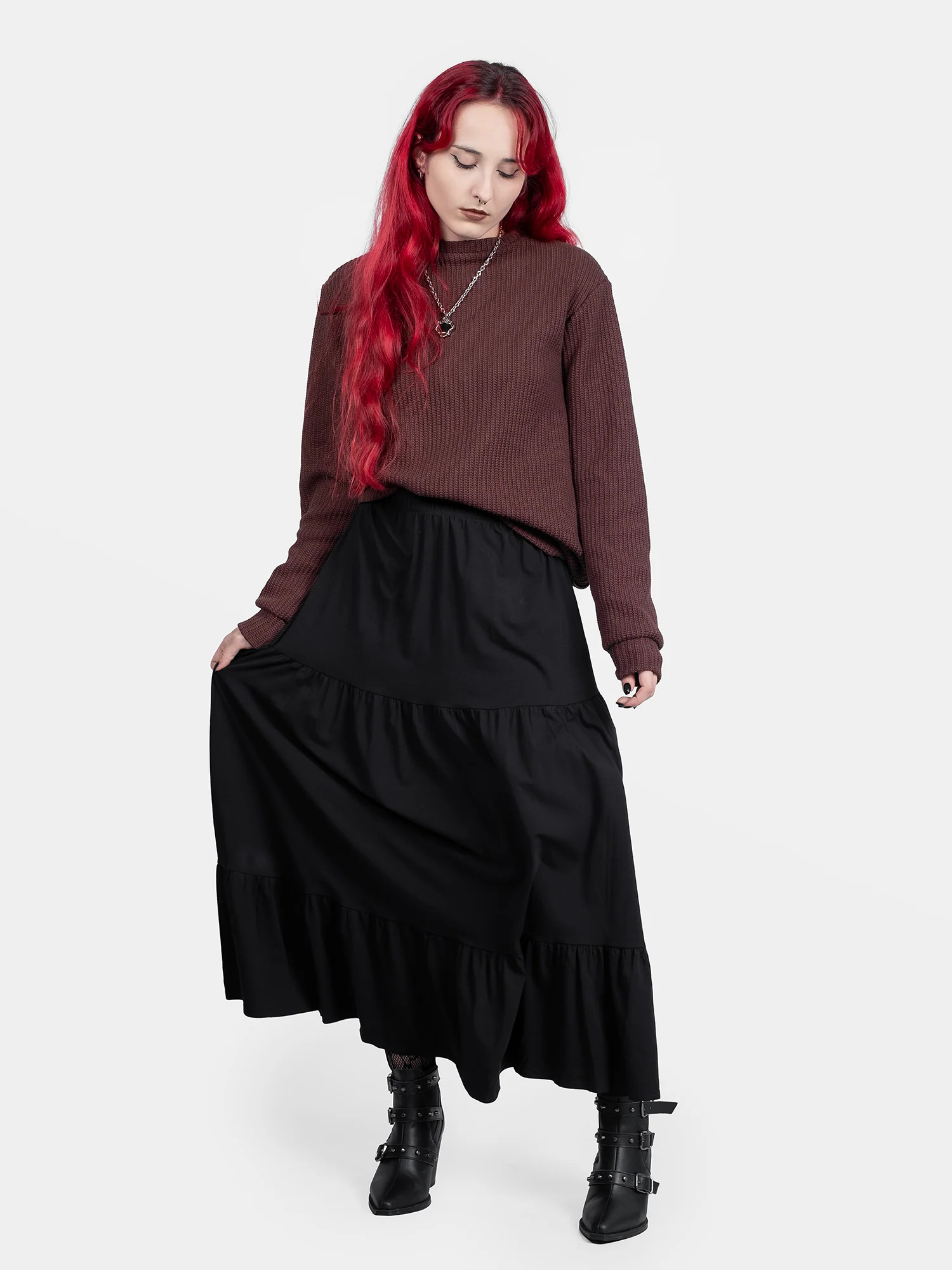 Brązowy sweter Omen - Image 9