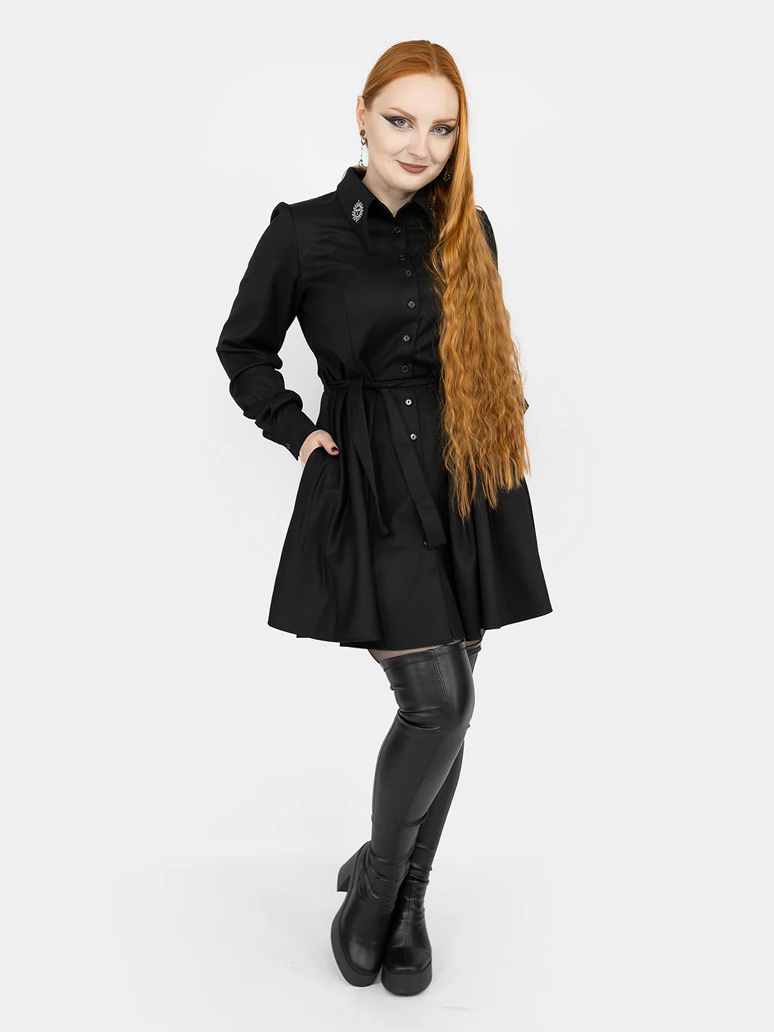 Sukienka z kołnierzem Sabrina - Image 11