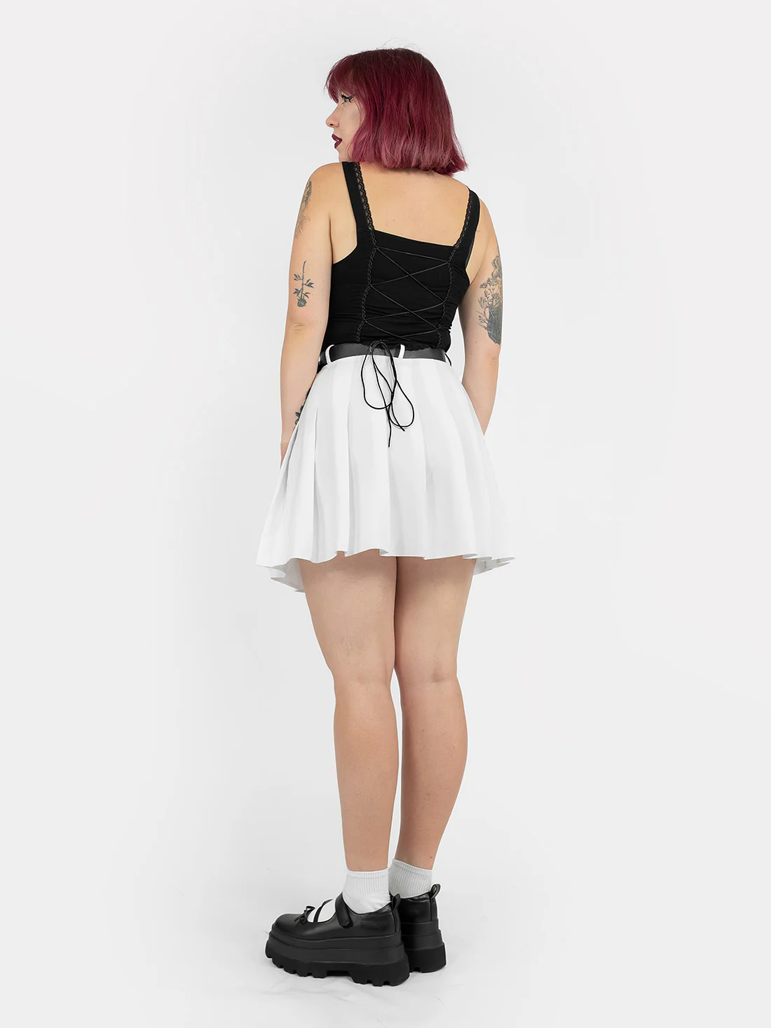 Biała tennis skirt ze szlufkami - Image 9